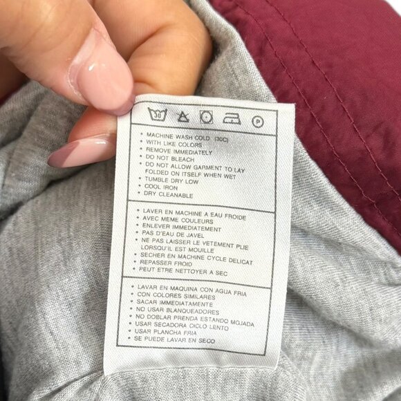 Vintage 90s Nike Mens Windbreaker Burgundy Large Streetwear Retro Sporty - Picture 7 of 8